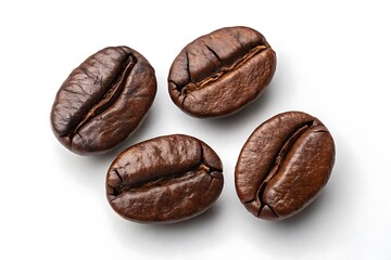 Fototapeta premium coffee beans on white background