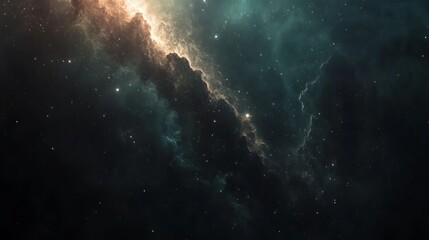 Cosmic radio jet erupts from a luminous source, traversing the vast expanse of deep space.