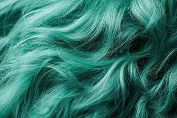 Obraz premium Soft highlights bring out the depth in the layered strands of silky emerald green fur, adding to its allure.