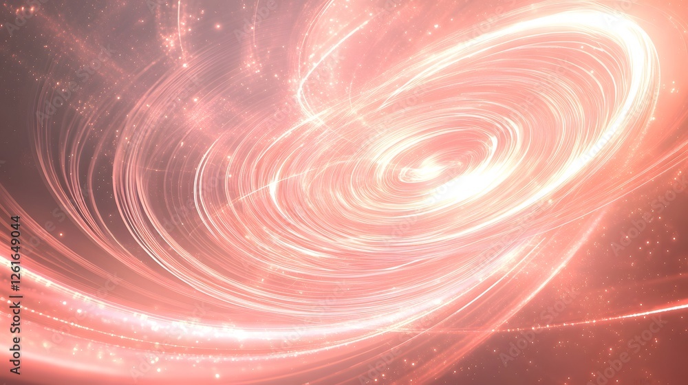Poster swirling light creates a luminous abstract pattern and design