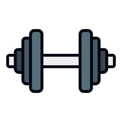 Dumbbell icon. Vector illustration. Symbols of fitness and strength training