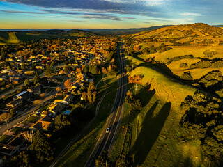 Aerial view of  suburban Toro Park enclave.  Along commuter highway 68 heading into Salinas,...