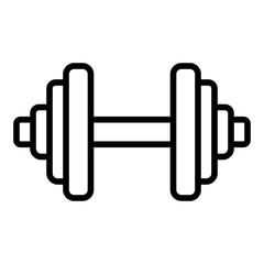 Dumbbell icon. Vector illustration. Symbols of fitness and strength training