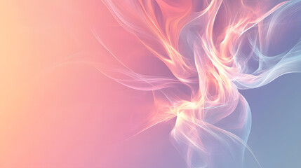 Abstract Pastel Swirls Dreamlike Pink and Blue Fluid Texture Background