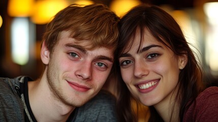 Smiling faces radiate warmth and connection in a close-up portrait.
