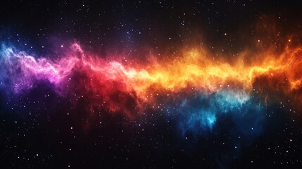 Fototapeta premium A beam of light divides into vibrant dimensions, symbolizing the mysteries of quantum exploration.