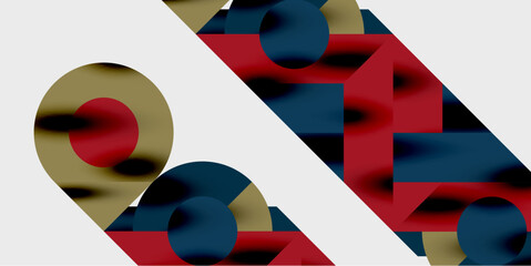 Modern abstract background featuring circles, lines, and triangles in a dynamic geometric composition. Perfect for stylish, tech, or creative-themed designs