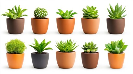 Fototapeta premium Modern Indoor Plant Display in Decorative Pots. Generative AI