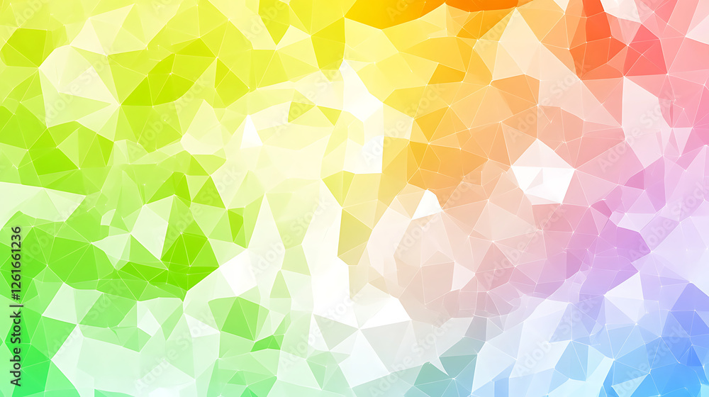 Aufkleber low poly style geometric gradient background spectrum effect digital graphic art design template
