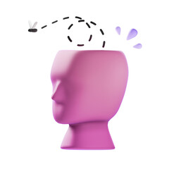 empty mind 3d illustration