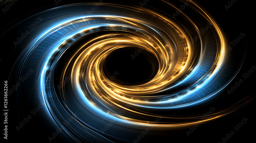 Poster luminous vortex of color and light energy abstract design creating a dynamic visual effect