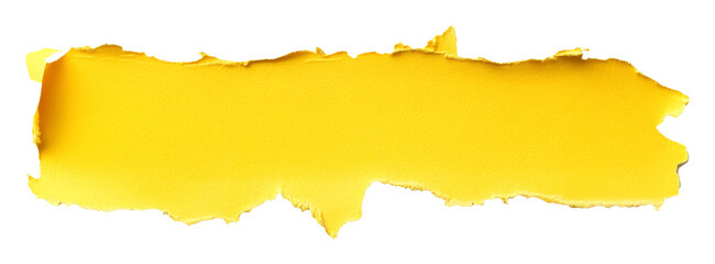 yellow brush stroke on transparent background, abstract art concept