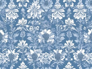Floral seamless Flower pattern and leaves textile ornaments background.