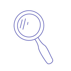 Outline Doodle Stationary Magnifying Glass