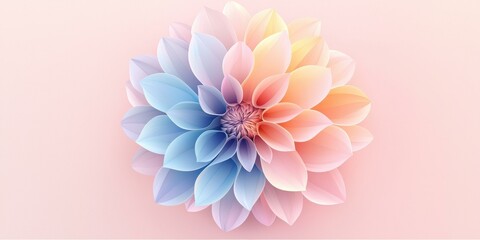 Fototapeta premium Beautiful pastel flower design. AI.