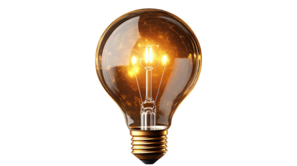 Illuminating Innovation: A close-up shot of a glowing light bulb, a potent symbol of new ideas and creative solutions, set against a simple, clean backdrop.