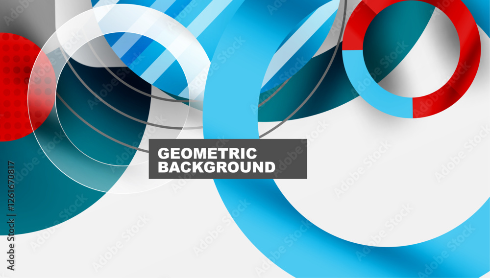 Poster Abstract background - layered geometric shapes with smooth gradients and transparency