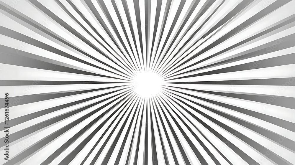 Poster radial rays of light emanating from central point creating dynamic visual effect and background elem