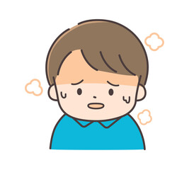 息苦しさを感じている男の子