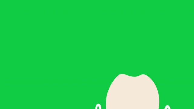 Wrap the floss cleaning between your Upper Teeth animation, Flossing helps prevent plaque buildup Inter brush animated video