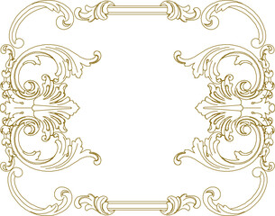 vector illustration sketch design of decorative ornaments gypsum for classic ethnic vintage home interior