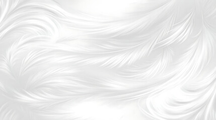 Obraz premium Smooth White Feathers Flowing in Gentle Movement Illustration Style Creative Abstract Art