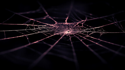 Spiderweb Silhouette Against Dark Backdrop Revealing the Intricacies of Nature s Deadly Trap