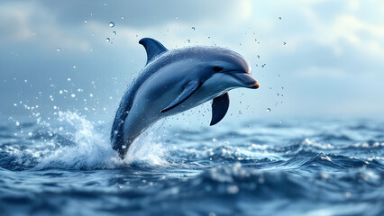 Fototapeta premium dolphin jumping out of water