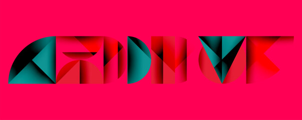 Minimal geometric abstract background. Circle square and triangle design