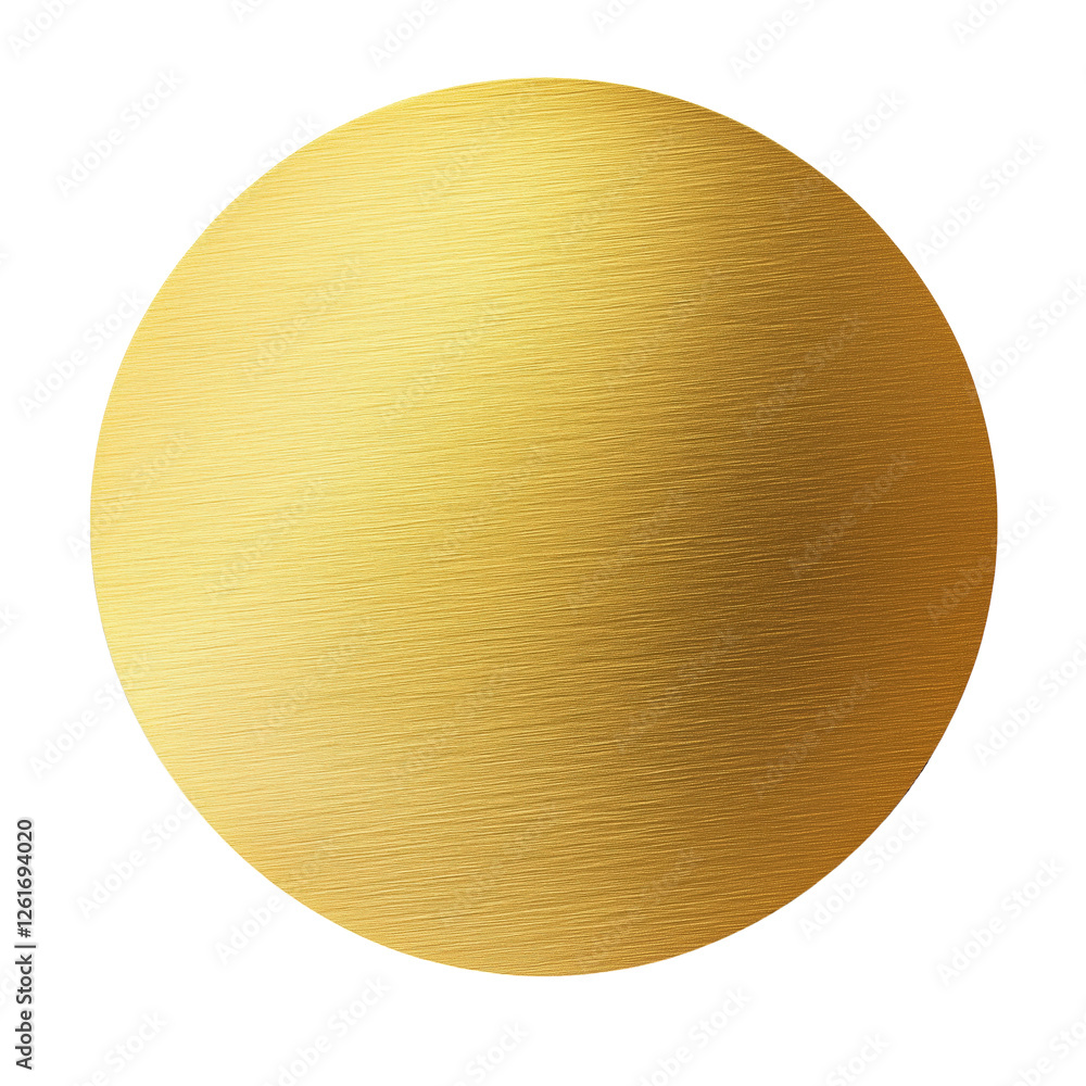 Poster golden sphere: a mesmerizing gold sphere with a subtle brushed texture, radiating elegance and refin