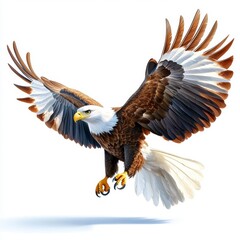 Obraz premium Majestic eagle in flight natural habitat wildlife photography bright sky dynamic perspective avian grace