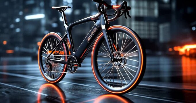 Futuristic Bicycle with LED Accents