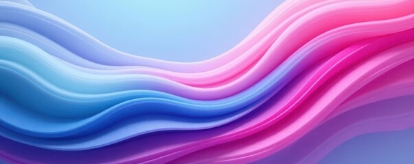 Naklejka premium Funny abstract pink blue gradient curved lines, wavy pattern, modern, smooth