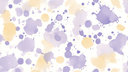 Watercolor Splatter Texture in Purple and Yellow with Brush Strokes and Artistic Design Effects