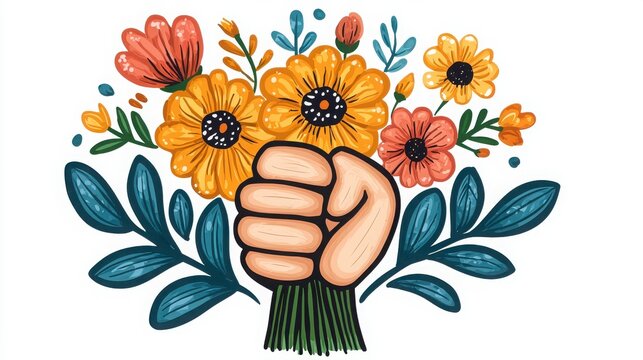 Powerful Artistic Representation of Woman's Strength and Nature