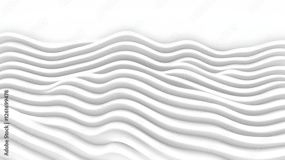 Poster white curvy lines abstract background clean simple strips pattern design smooth wave texture minimal