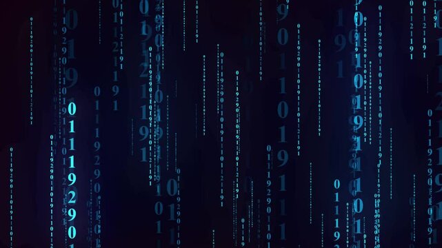 4k The Matrix style binary code,Matrix of changing from zero to one digits,abstract future tech background