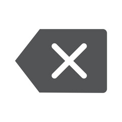Fototapeta premium Flat Delete Remove Cross Button Icon Isolated Vector Illustration