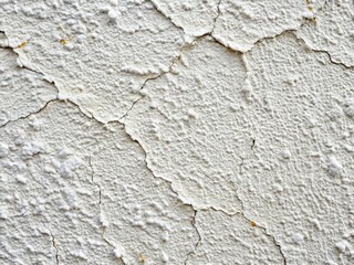 Obraz premium Abstract White Plaster Wall Texture: Cracked, Rough Surface Background for Design Projects