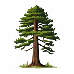 an AI Image Generator, Illustration of Towering Redwood Trees