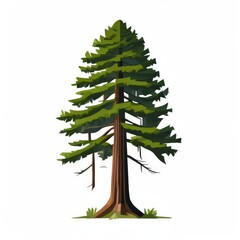 an AI Image Generator, Illustration of Towering Redwood Trees