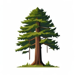 an AI Image Generator, Illustration of Towering Redwood Trees