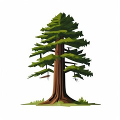 an AI Image Generator, Illustration of Towering Redwood Trees
