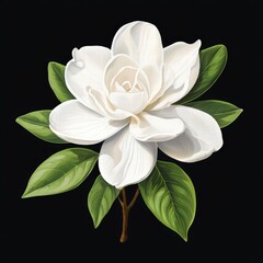 Obraz premium an AI Image Generator, Elegant White Gardenia Flower