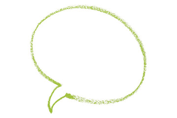 Separate green speech bubble on transparent background