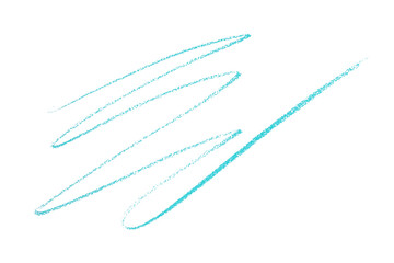 light blue pencil strokes isolated on transparent background