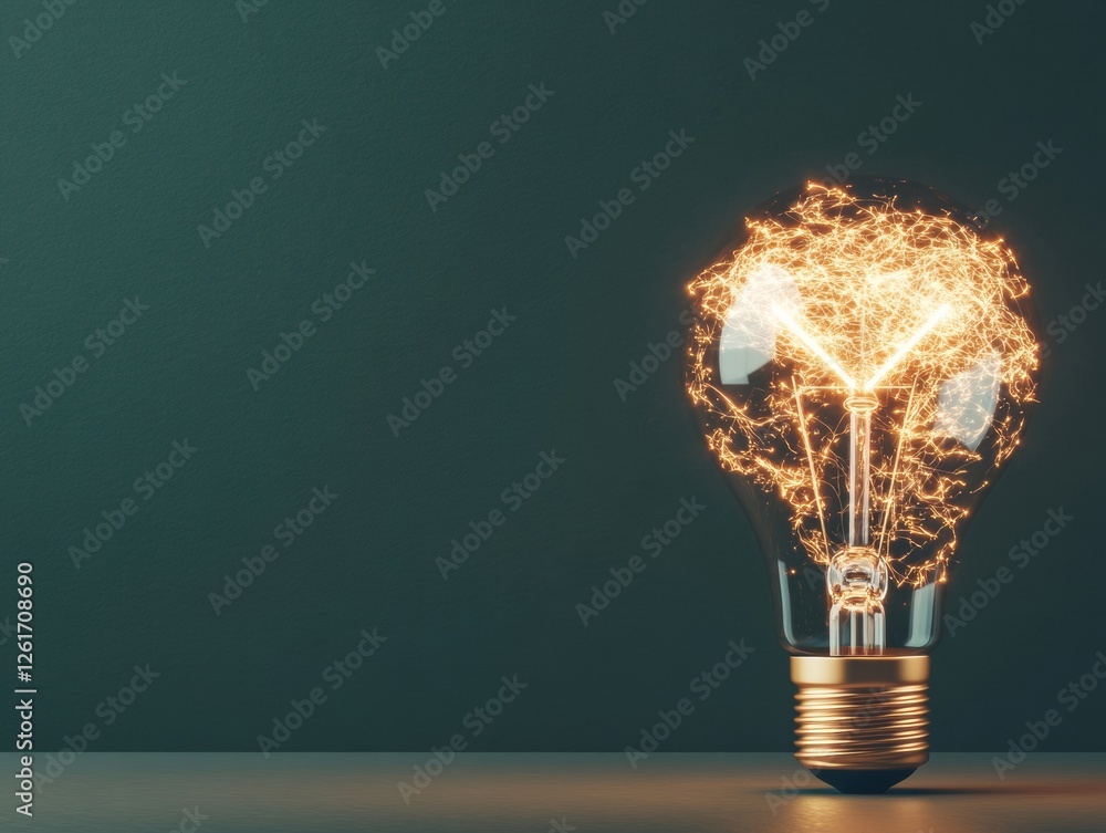 Poster innovative lightbulb evolution sketch on textured dark canvas - problem-solving content for creative