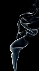 Obraz premium Abstract artistic smoke forming fluid shapes against a dark background