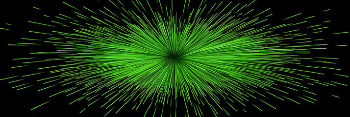 Abstract Green Burst 3D Background