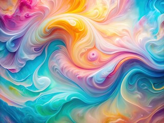 Fototapeta premium Dreamy Pastel Liquid Art: Abstract Wallpaper Background